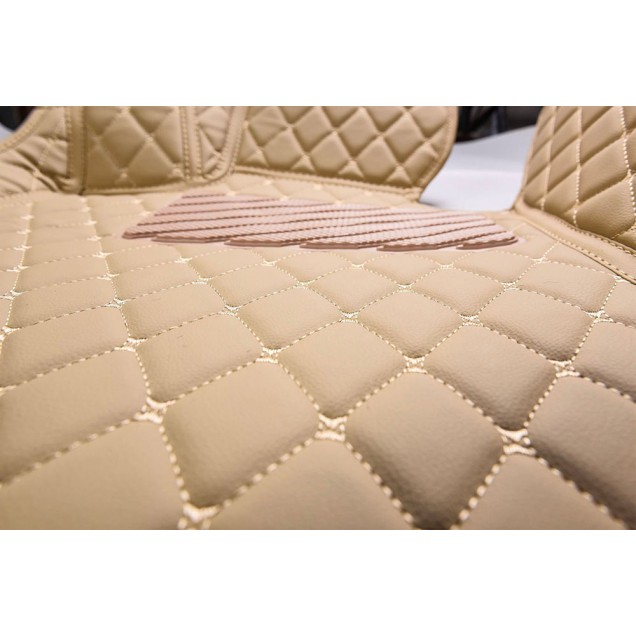 Beige Luxury Leather Diamond Car Mats Canada