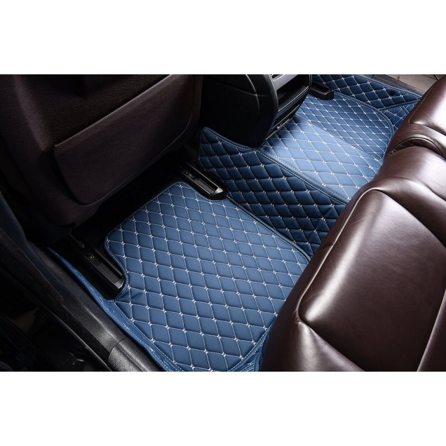 Blue Luxury Leather Diamond Car Mats Canada