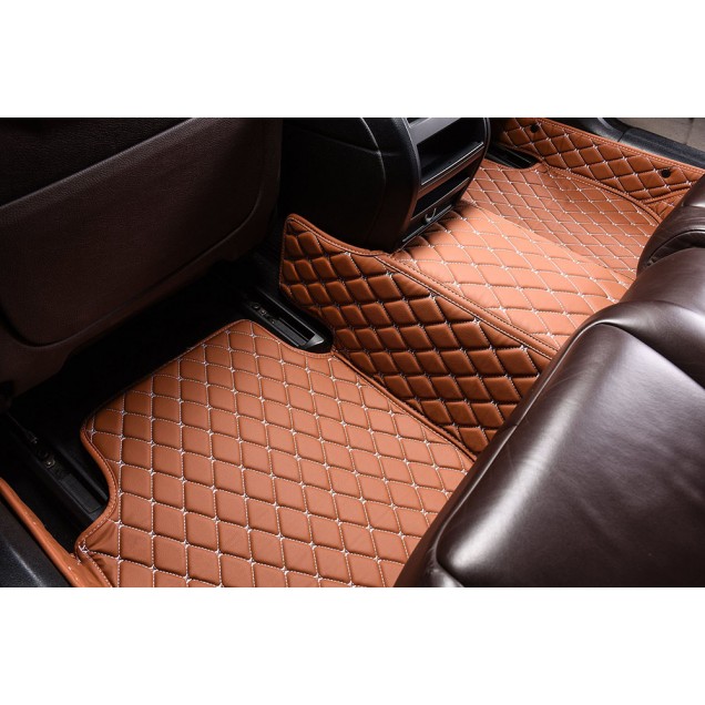 Brown Luxury Leather Diamond Car Mats Canada