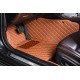 Brown Luxury Leather Diamond Car Mats Canada