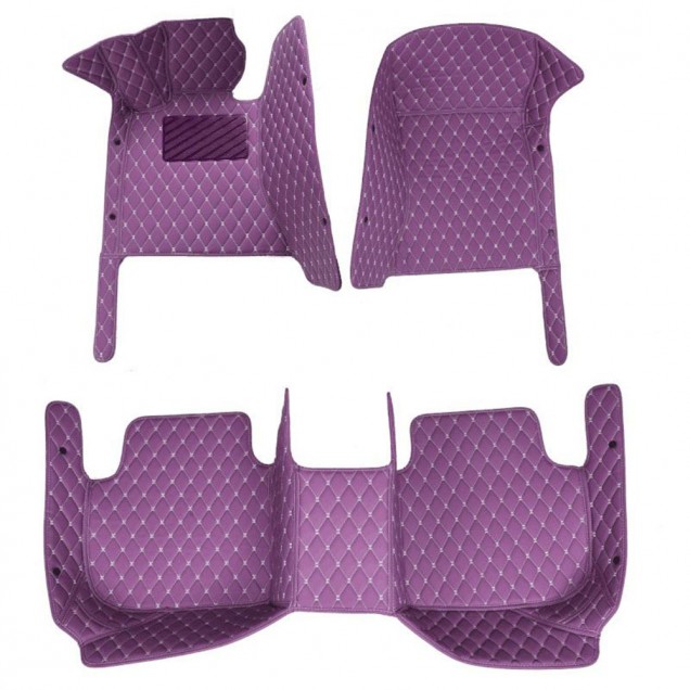 Purple Luxury Leather Diamond Car Mats Canada