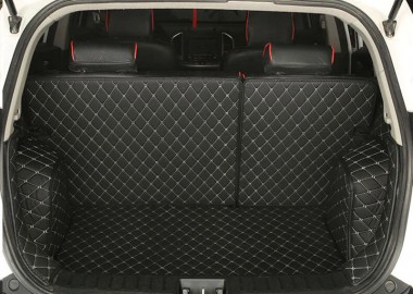 Full Cover Luxury Leather Diamond Stitching Trunk Car Mats Canada