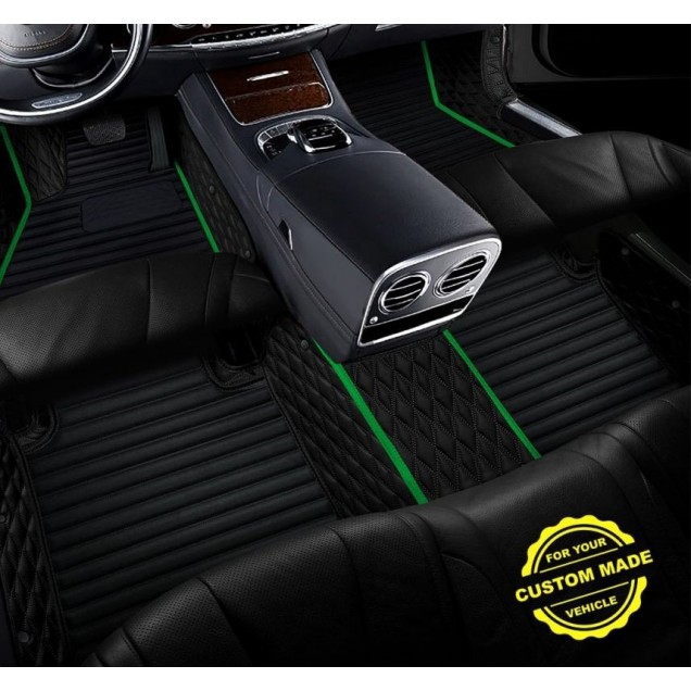 Lime Green Hybrid Line Series Premium Car Mats Canada