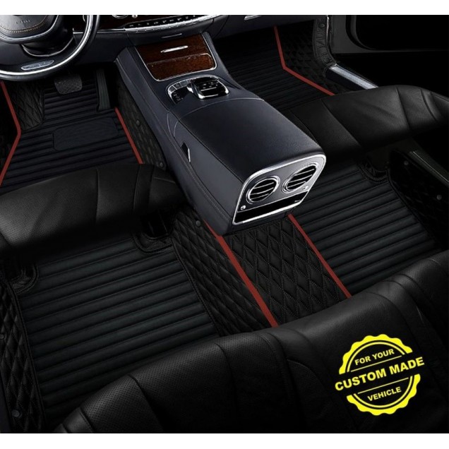 Maroon Hybrid Line Series Premium Car Mats Canada