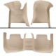 Beige Luxury Leather Stripe Car Mats Canada