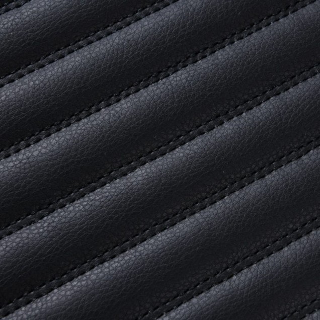 Black Luxury Leather Stripe Car Mats Canada