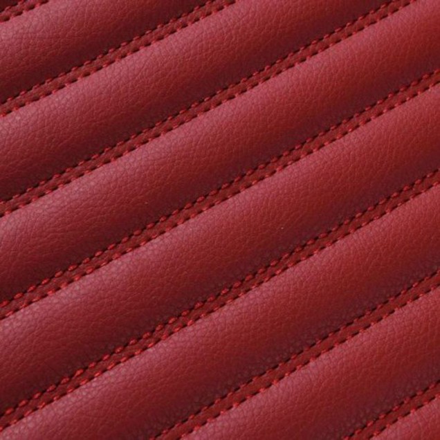 Maroon Luxury Leather Stripe Car Mats Canada