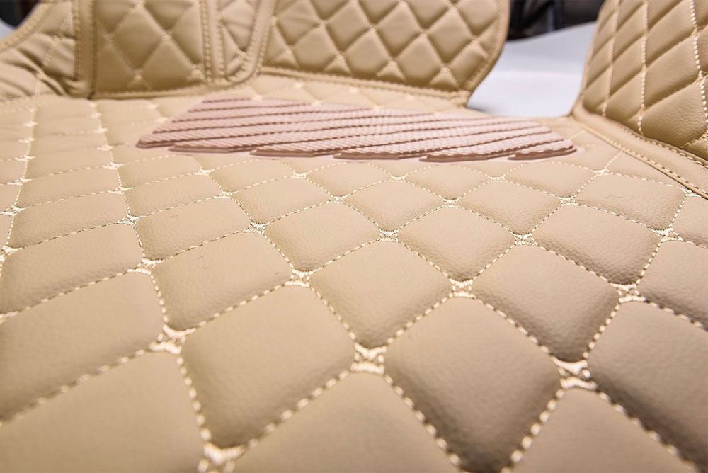 Beige Luxury Leather Diamonds Car Floor Mats Canada