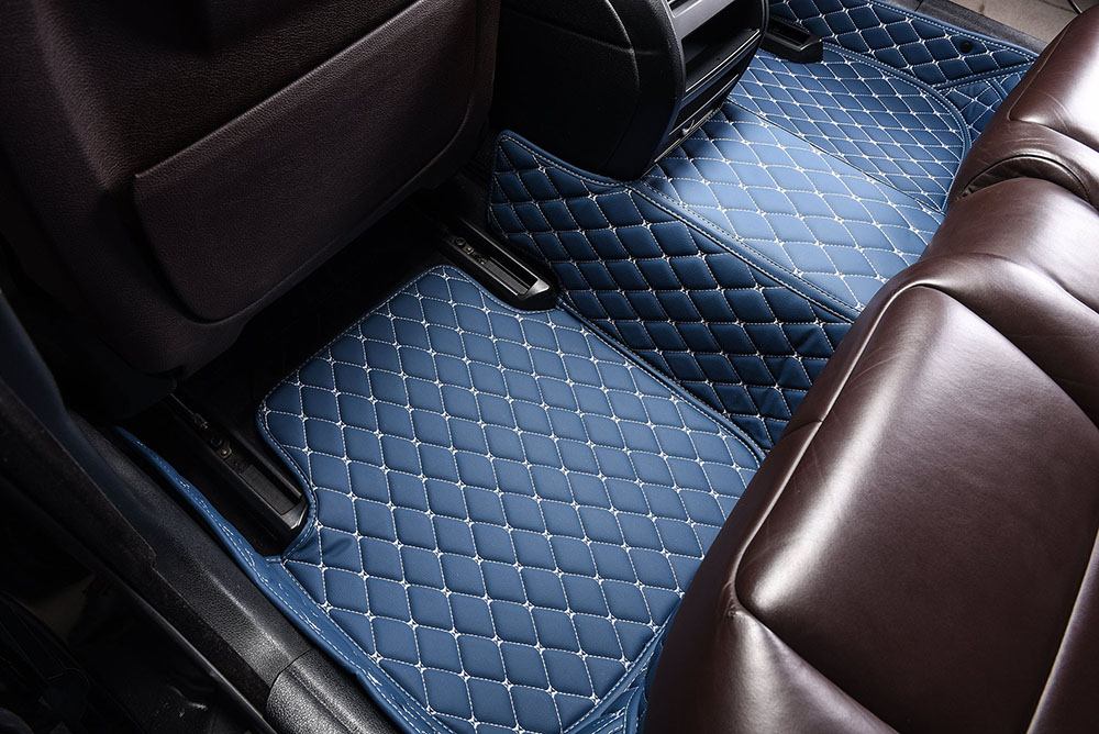 Blue Custom Diamonds Car Mats Canada