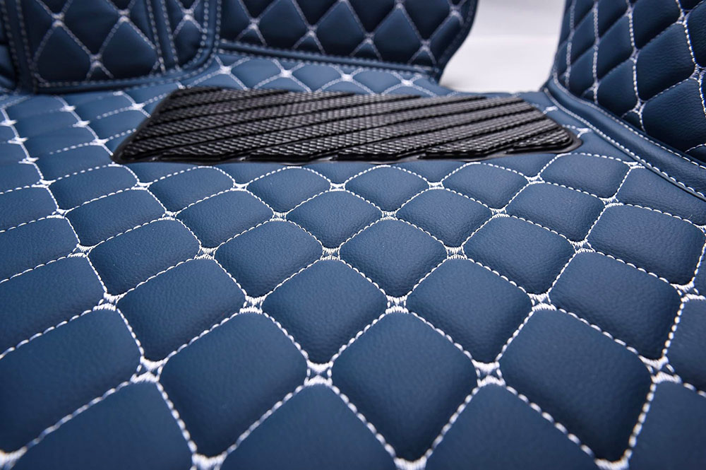 Blue Luxury Leather Diamonds Car Floor Mats Canada