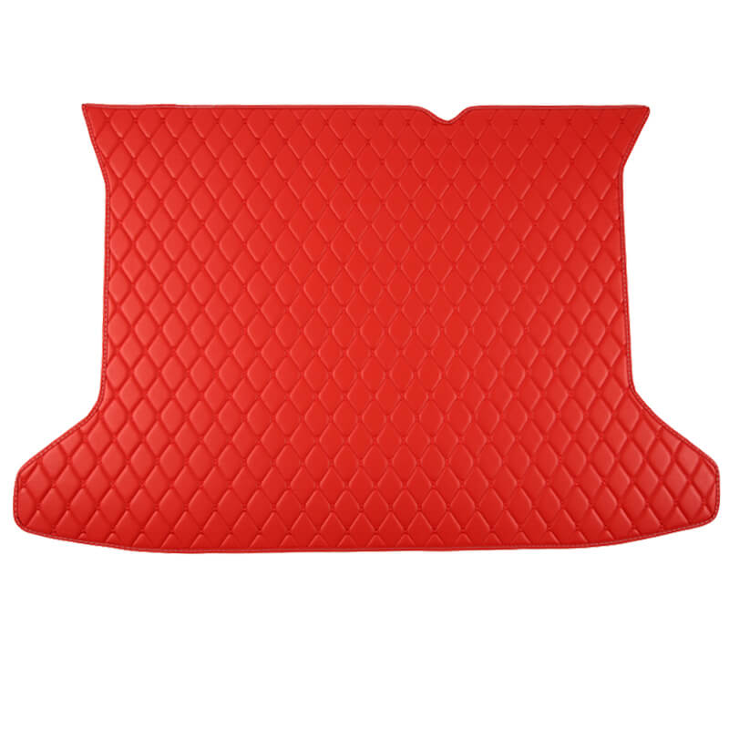 Red Luxury Leather Diamond Trunk Base Mat